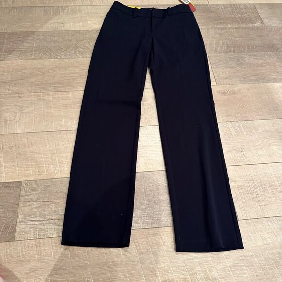 MERONA WOMENS SIZE 2 CLASSIC FIT PANTS HIGHER MID RISE FEDERAL BLUE NEW - Picture 2 of 10